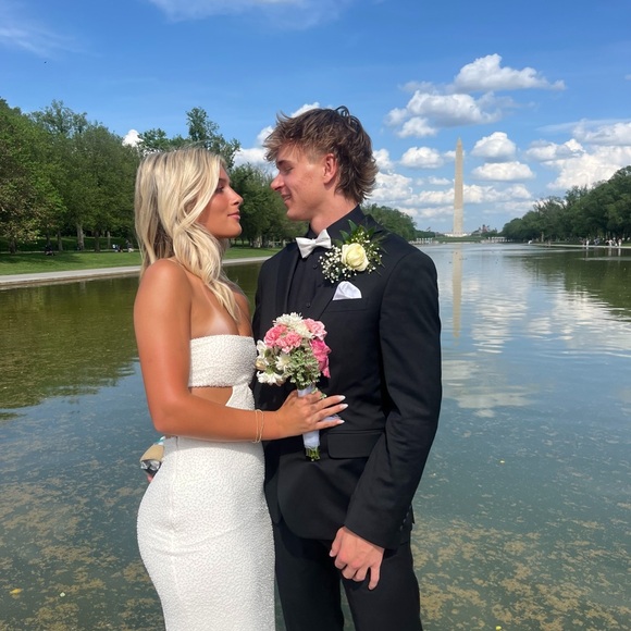 Oh Polly White Strapless Bodycon Maxi Dress - Picture 6 of 6